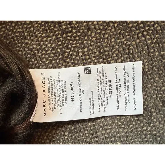 Marc Jacobs Pointelle Knit Dress 2021 Warm Tones Tank Dress Sz. M - Picture 3 of 10